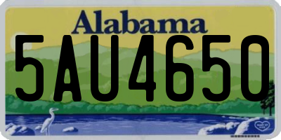 AL license plate 5AU4650