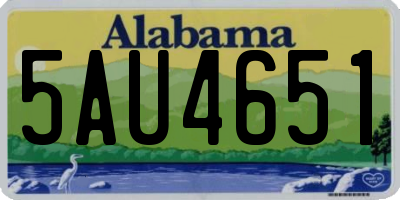 AL license plate 5AU4651