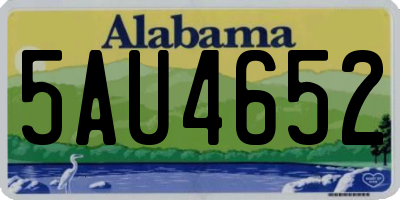 AL license plate 5AU4652