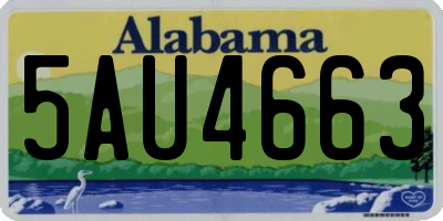AL license plate 5AU4663
