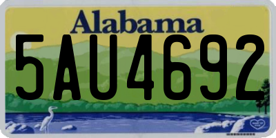 AL license plate 5AU4692