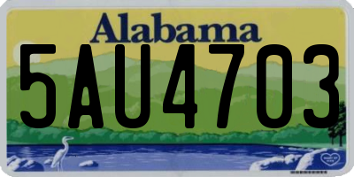 AL license plate 5AU4703