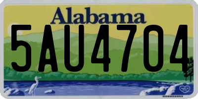AL license plate 5AU4704