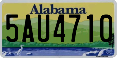 AL license plate 5AU4710