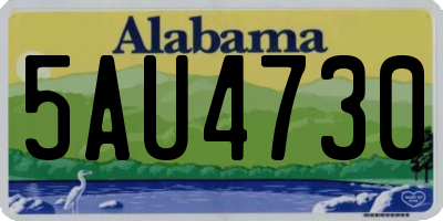 AL license plate 5AU4730