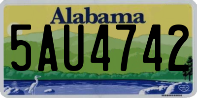 AL license plate 5AU4742