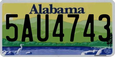 AL license plate 5AU4743