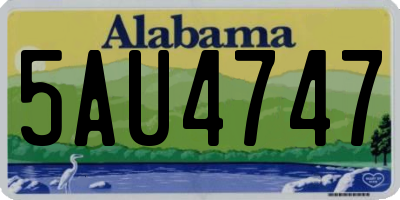 AL license plate 5AU4747