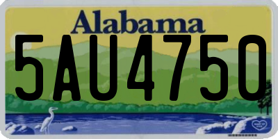 AL license plate 5AU4750