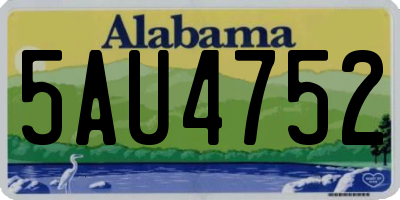 AL license plate 5AU4752