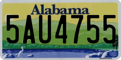 AL license plate 5AU4755
