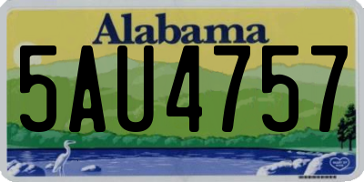 AL license plate 5AU4757