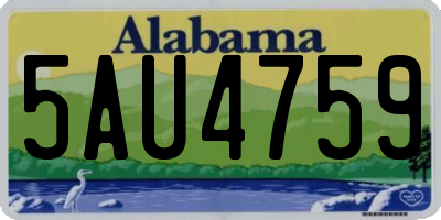 AL license plate 5AU4759