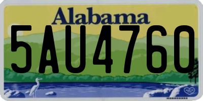 AL license plate 5AU4760