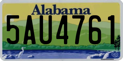 AL license plate 5AU4761