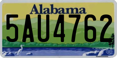AL license plate 5AU4762