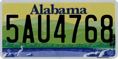 AL license plate 5AU4768