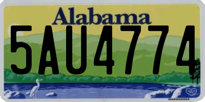 AL license plate 5AU4774