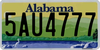 AL license plate 5AU4777
