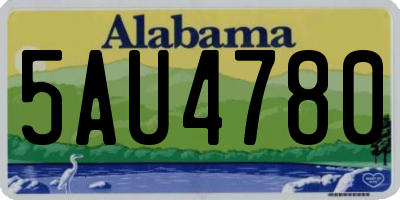 AL license plate 5AU4780