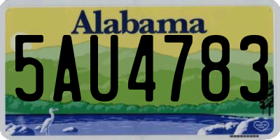 AL license plate 5AU4783