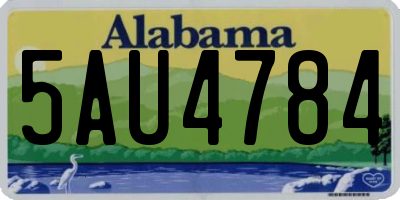 AL license plate 5AU4784