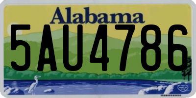 AL license plate 5AU4786