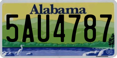 AL license plate 5AU4787