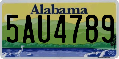 AL license plate 5AU4789