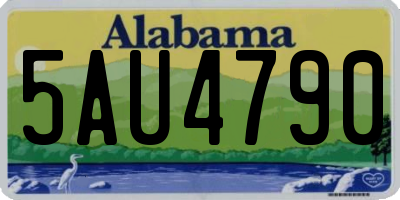 AL license plate 5AU4790