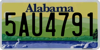 AL license plate 5AU4791
