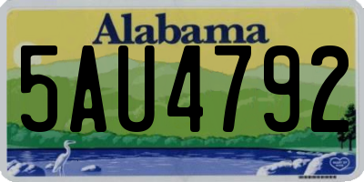 AL license plate 5AU4792