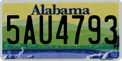 AL license plate 5AU4793