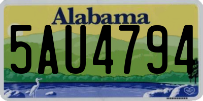 AL license plate 5AU4794