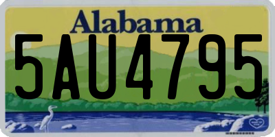 AL license plate 5AU4795