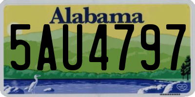 AL license plate 5AU4797