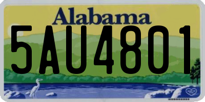 AL license plate 5AU4801
