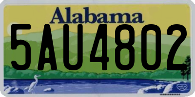 AL license plate 5AU4802