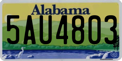 AL license plate 5AU4803