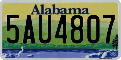 AL license plate 5AU4807