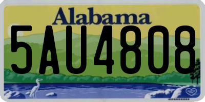 AL license plate 5AU4808