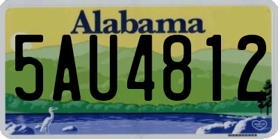 AL license plate 5AU4812