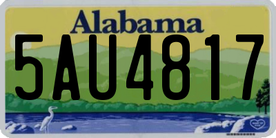 AL license plate 5AU4817