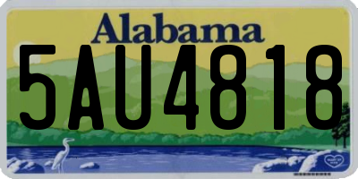 AL license plate 5AU4818