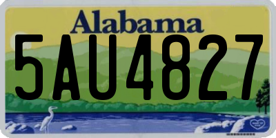 AL license plate 5AU4827