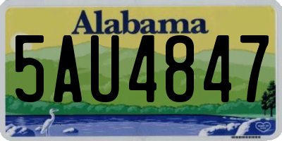 AL license plate 5AU4847