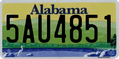 AL license plate 5AU4851
