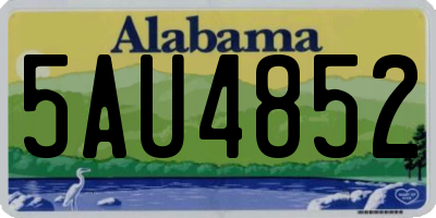 AL license plate 5AU4852
