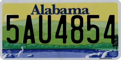 AL license plate 5AU4854
