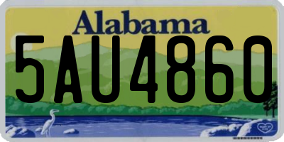 AL license plate 5AU4860